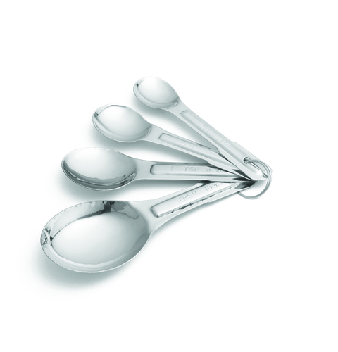 MSPSET S4 MEASURE SPOON SET S/S 4 PIECE 1/4 TSP 1/2 TSP 1 TSP 1 TBSP